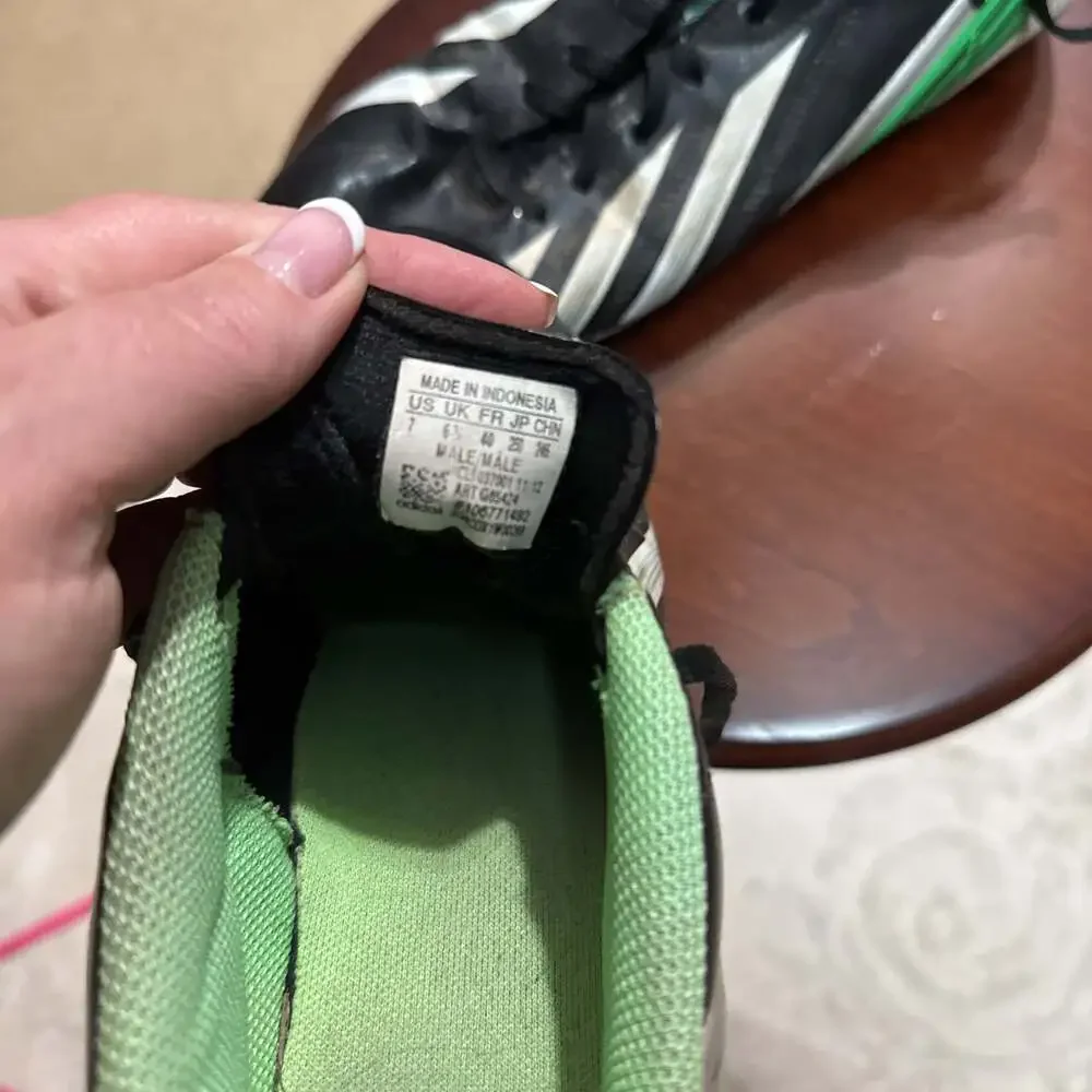 Adidas F50 Adizero TRX‎ FG Soccer Cleats Men’s US 7 Black Green Firm Ground